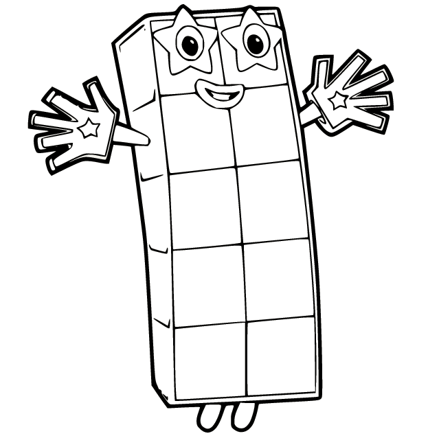 Numberblocks Ten Coloring Pages