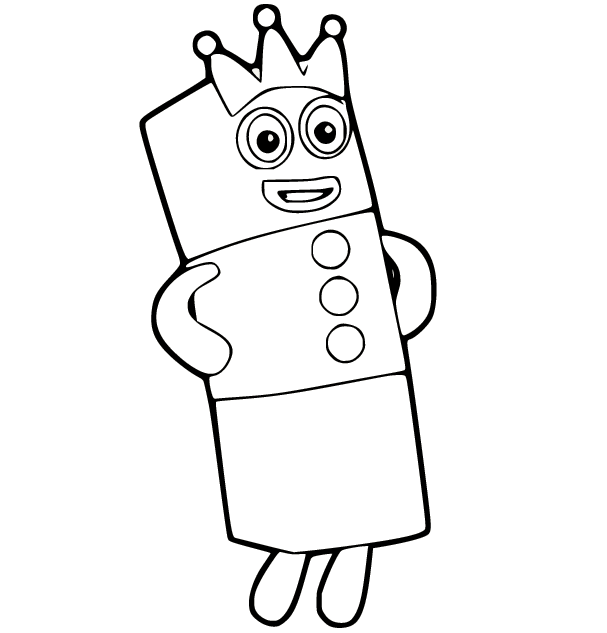 Numberblocks Three Coloring Pages