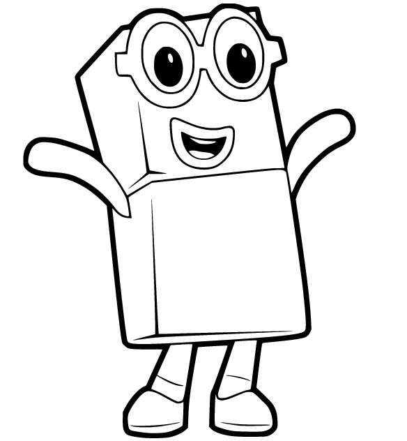 Numberblocks Two Coloring Page