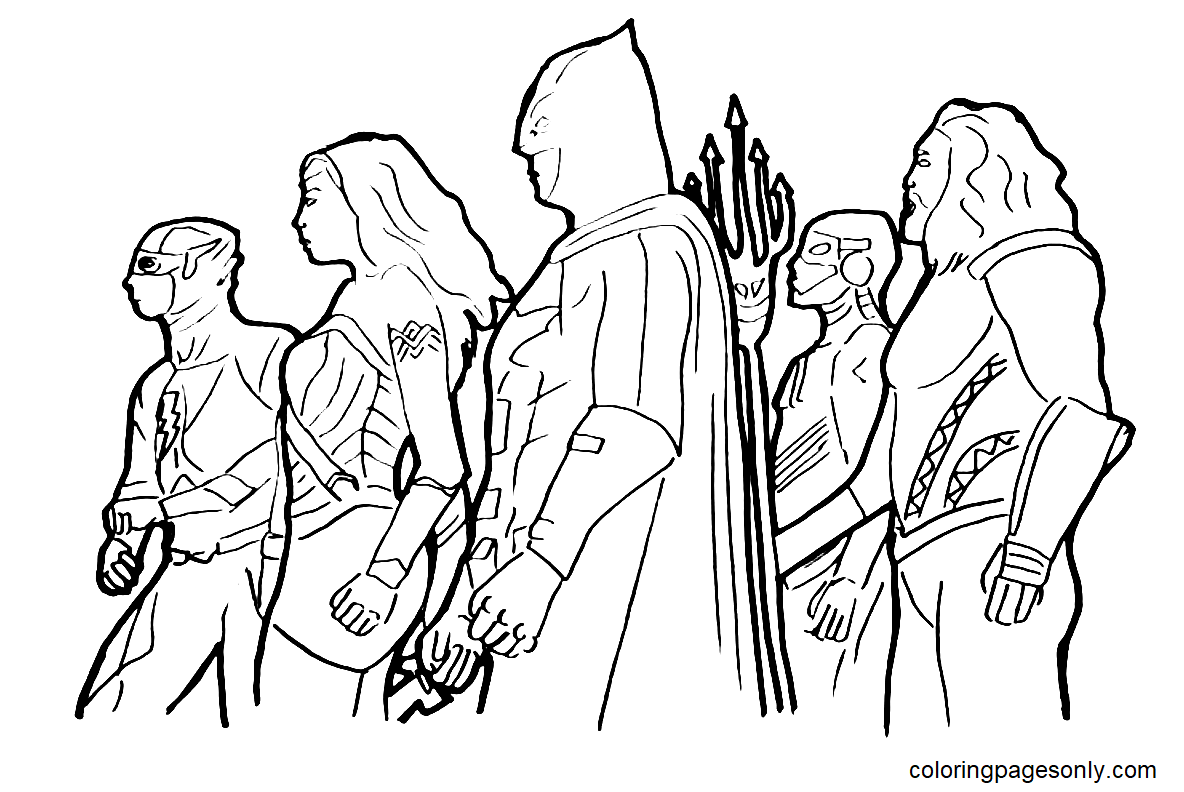 Painting Superheroes Coloring Page
