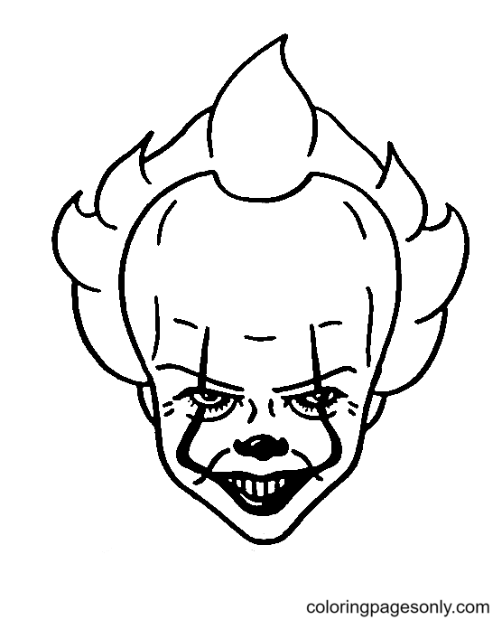 Pennywise Easy Coloring Page