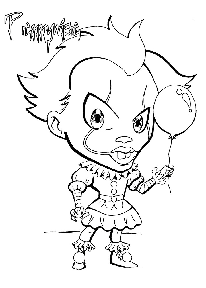 Pennywise Funny Coloring Pages