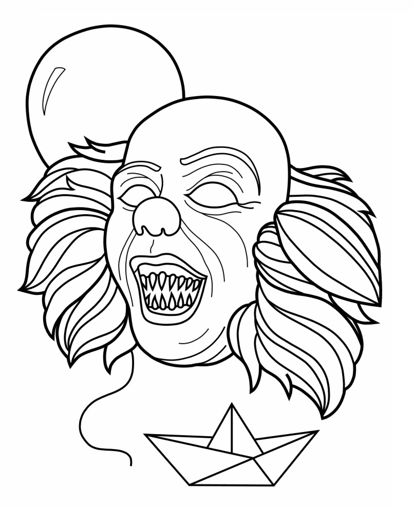 Pennywise Laughs Coloring Page