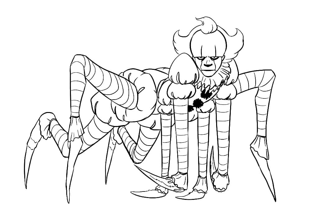 Pennywise Spider Coloring Pages