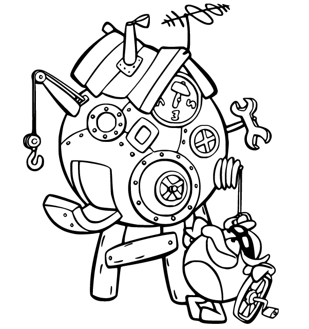 Pin and His Product Coloring Pages - KikoRiki Coloring Pages - Coloring