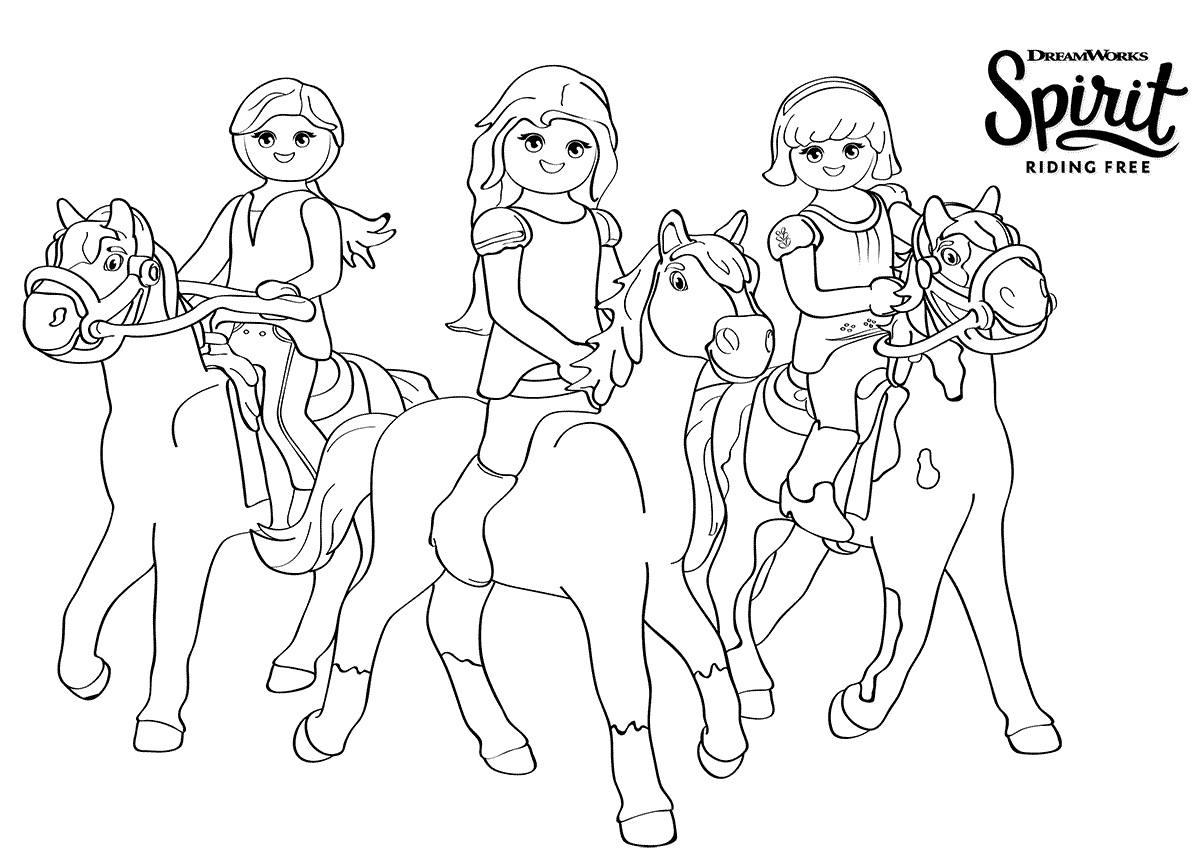 Playmobil Spirit Riding Free Coloring Pages
