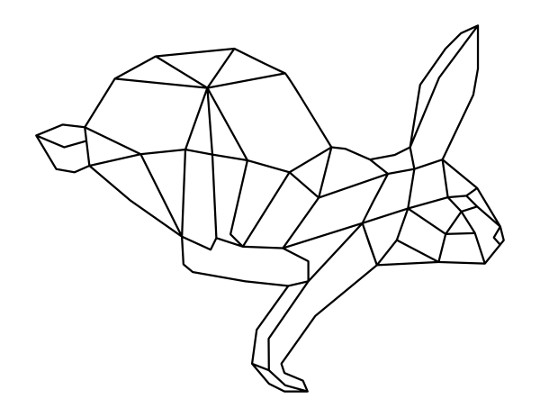 Polygon Bunny Coloring Page