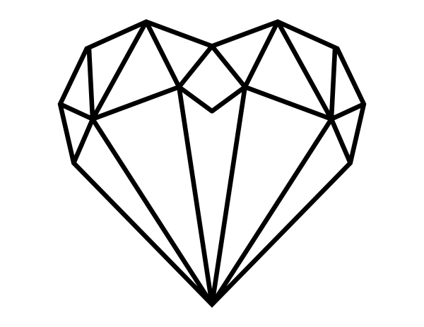 Многоугольное сердце из геометрического
