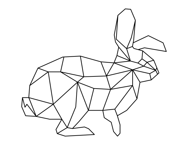 Conejo poligonal de Geométrico