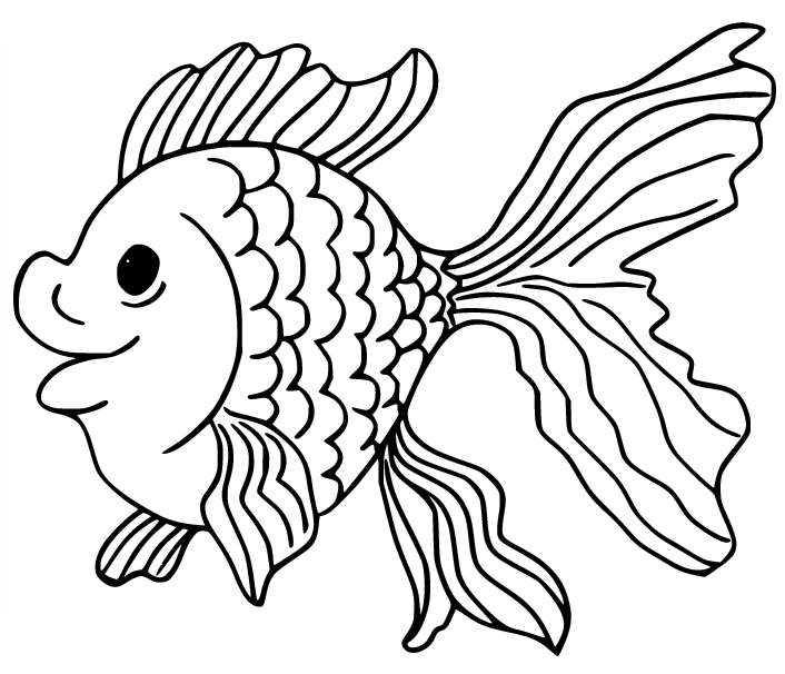 Pompom Goldfish Coloring Pages