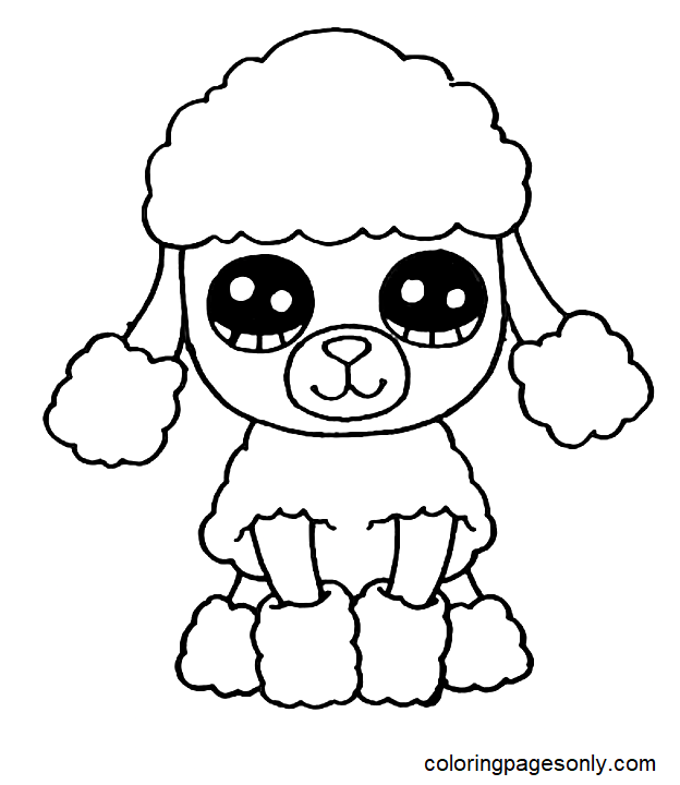Poodle Beanie Boos Coloring Pages