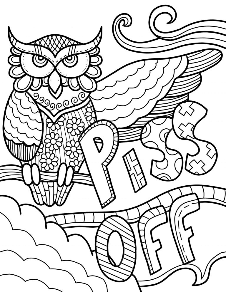 Print Swear Word Coloring Page