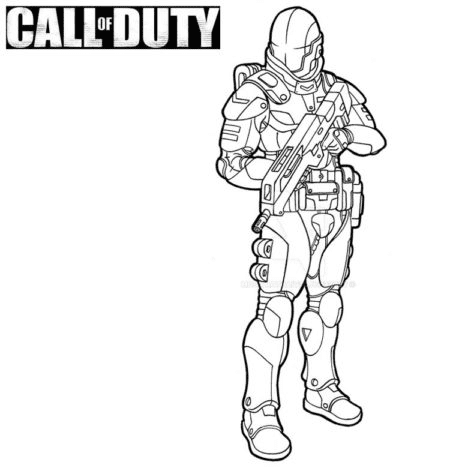 Printable Call of Duty Coloring Page