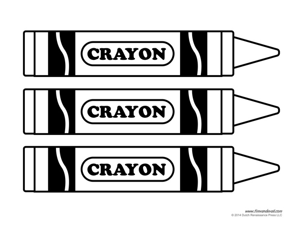 Цветные карандаши для печати от Crayon