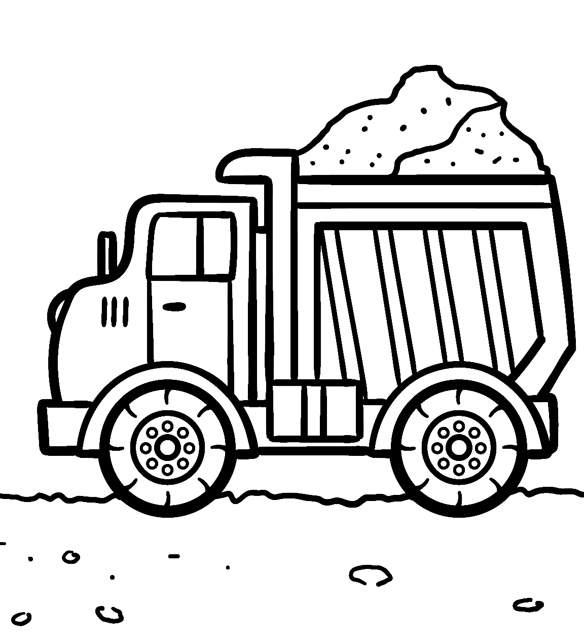 Druckbarer Muldenkipper kostenlos von Dump Truck