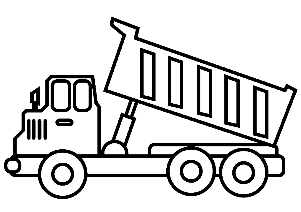 Afdrukbare dumptruck voor kinderen van Dump Truck