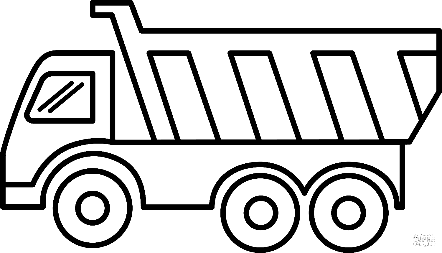 Printable Dump Truck Coloring Page