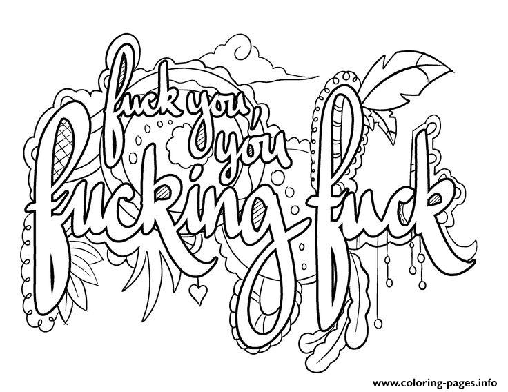 pages from swear words coloring book