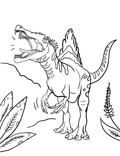 Распечатка спинозавра для детей от Spinosaurus