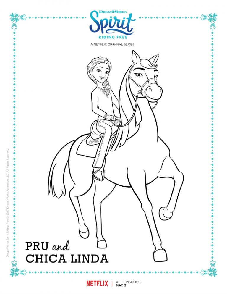 Pru And Chica Linda Spirit Coloring Pages