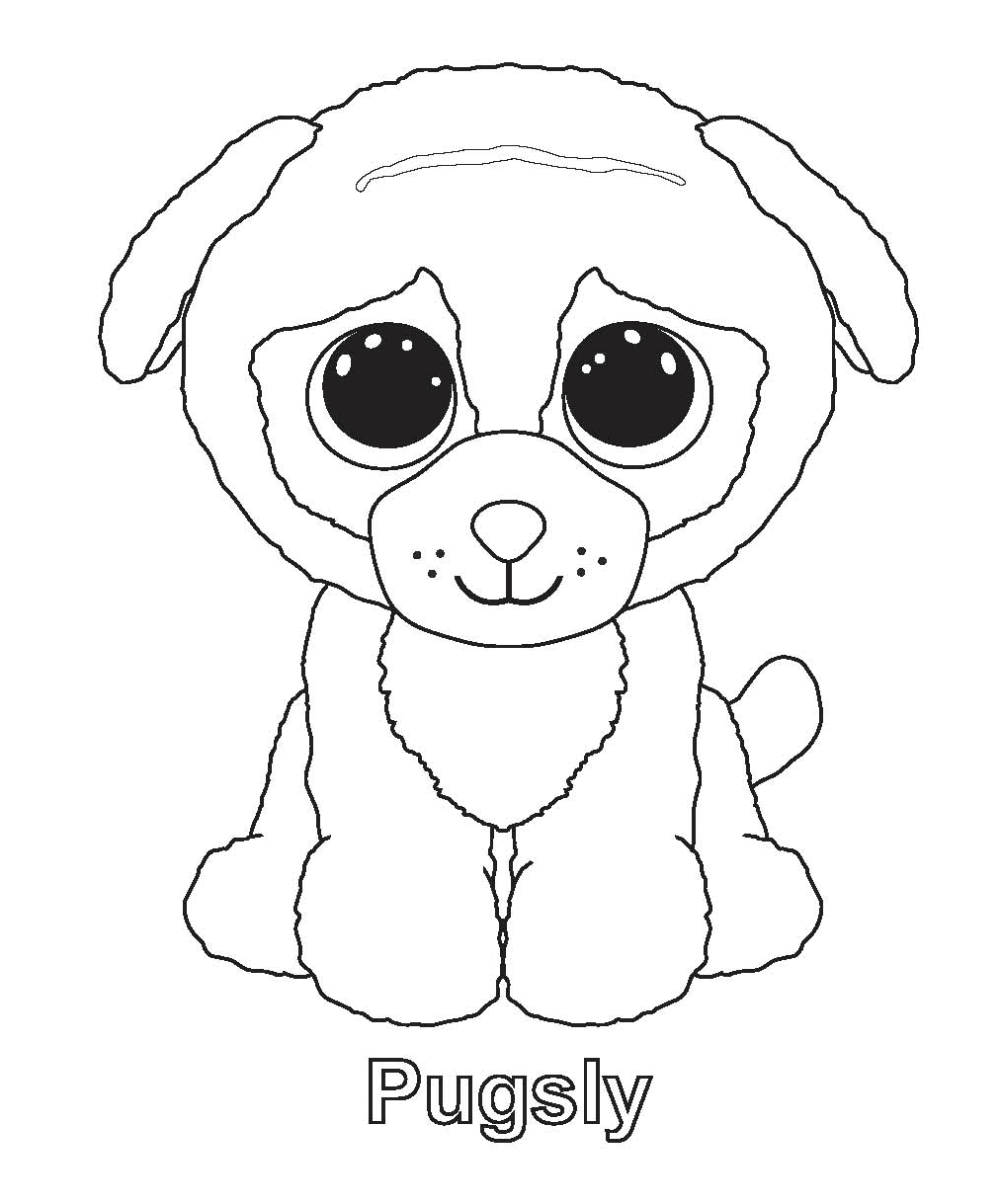 Pugsly Beanie Boos Coloring Page