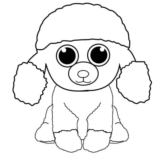 Puppy Beanie Boos Coloring Page