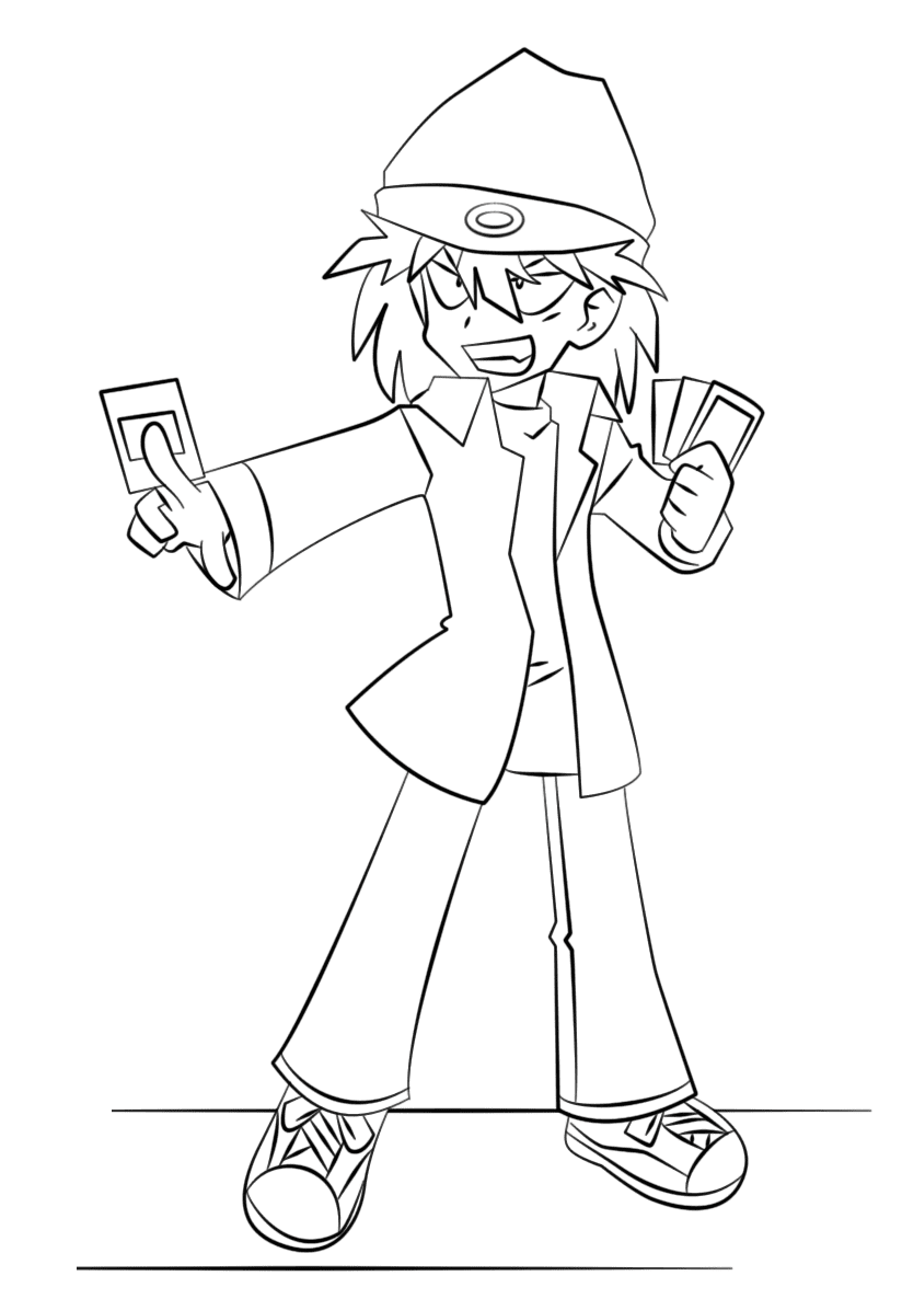 Rex Goodwin from Yu-Gi-Oh Coloring Page