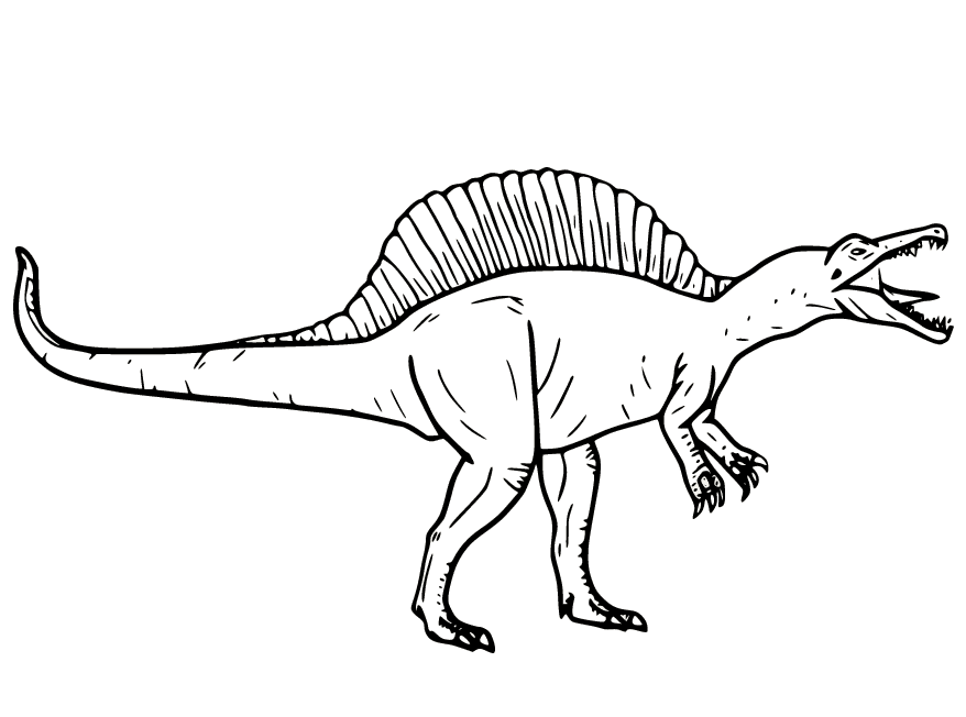 Roaring Spinosaurus Coloring Page