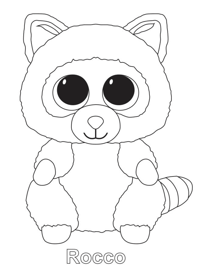 Rocco Beanie Boos Coloring Pages