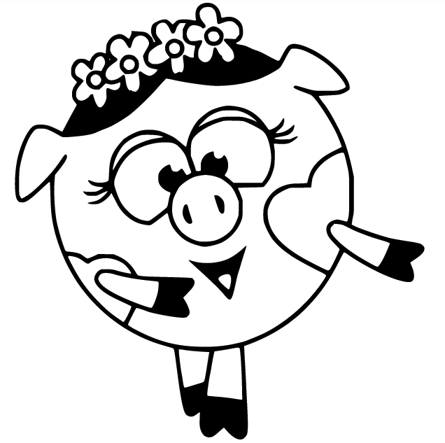 Rosa Walking Happily Coloring Page