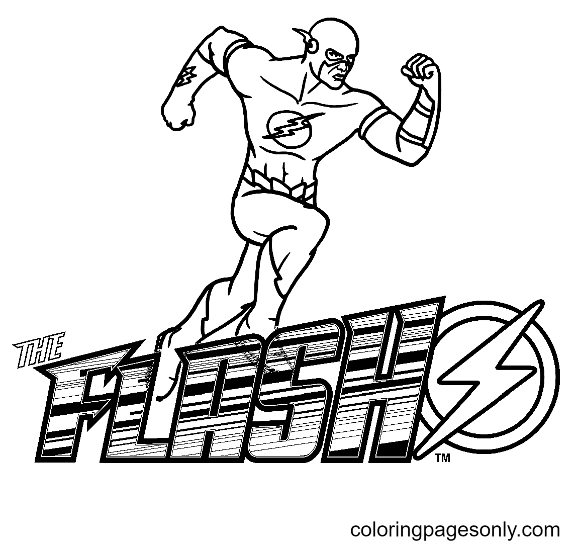 Runing Flash Coloring Page