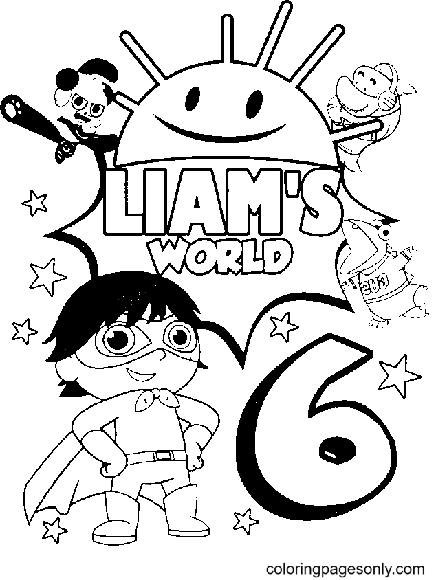 Ryans World Coloring Page