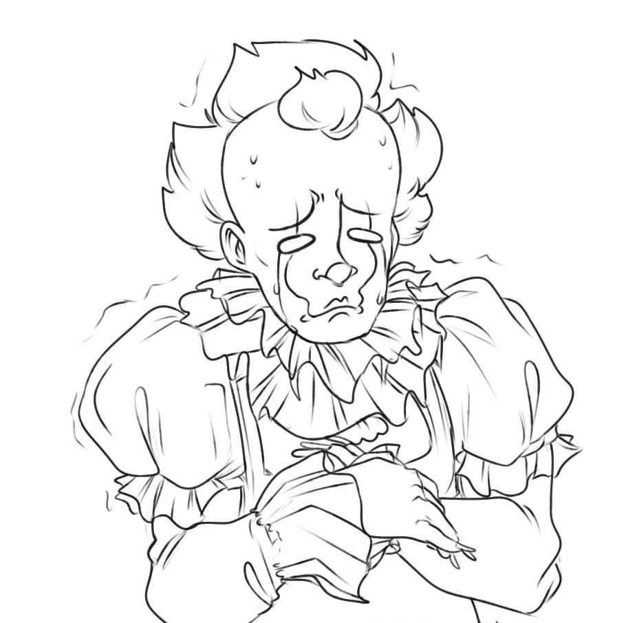 Sad Pennywise Coloring Page