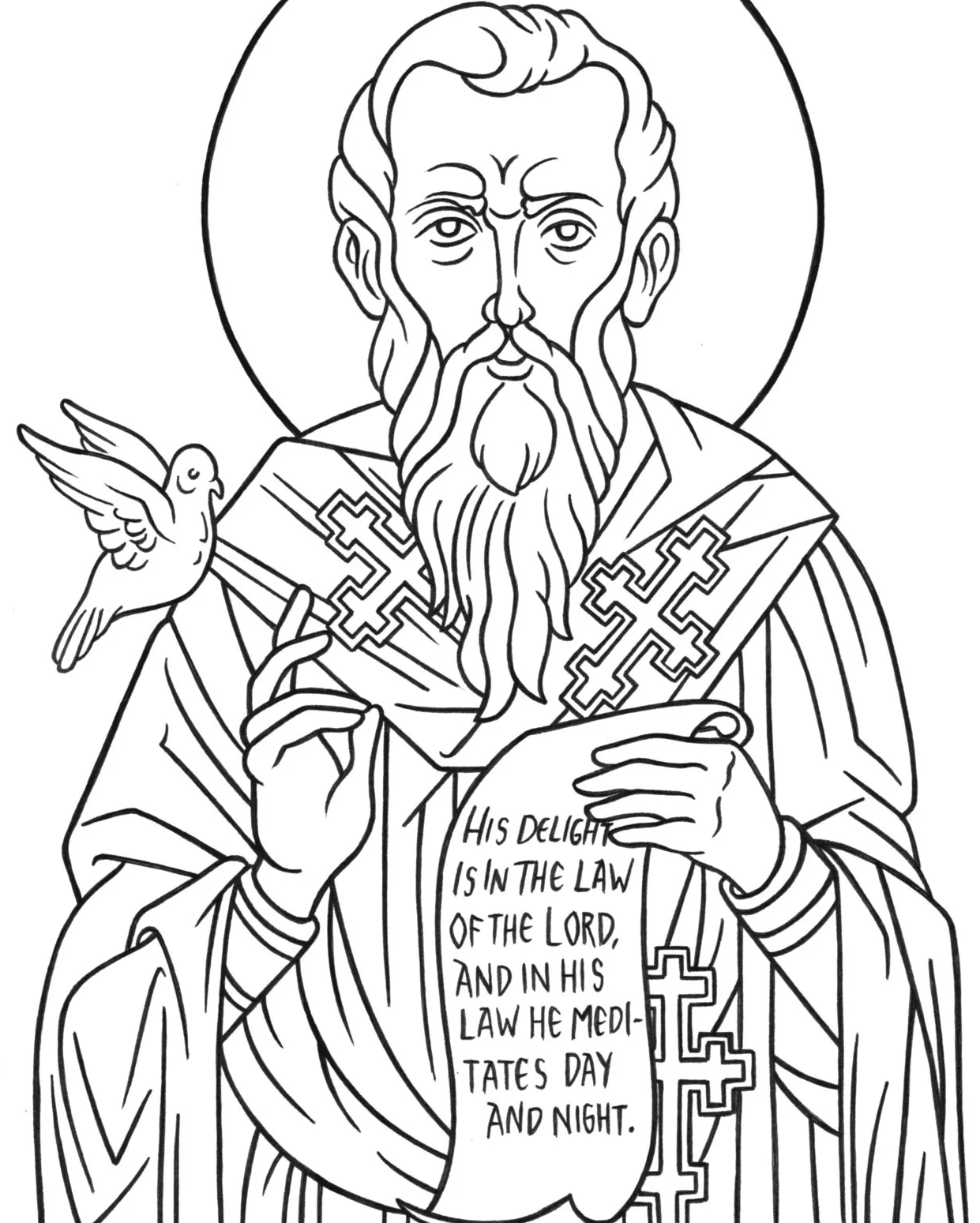 Saint David Of Wales Coloring Pages