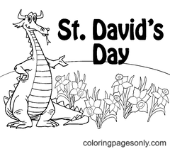 St David's Day Kleurplaten