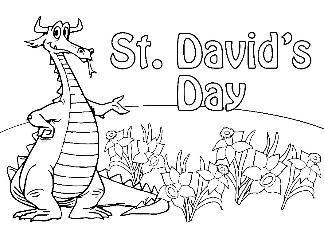 Раскраска День Святого Давида