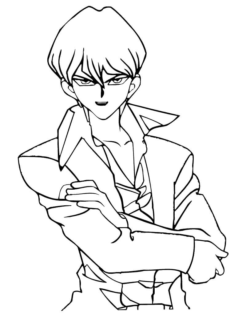 Seto Kaiba From Yu Gi Oh Coloring Page Netart Coloring Pages The Best 