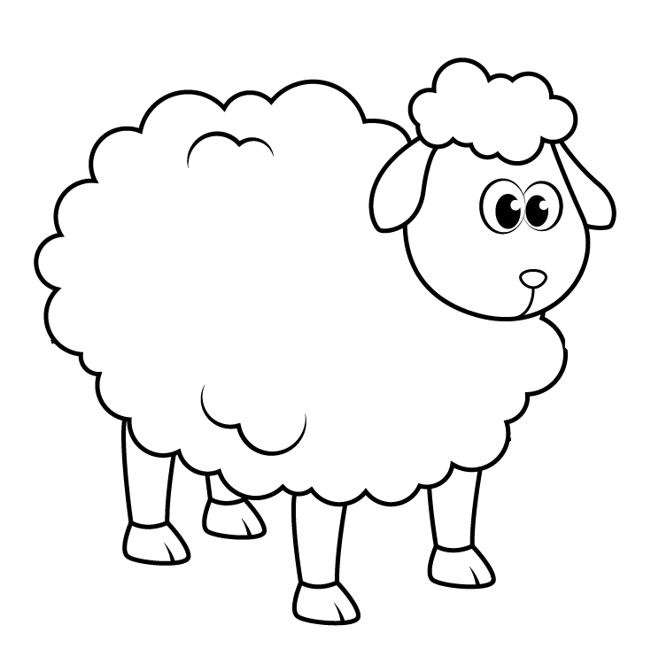 Free Coloring Pages Of Sheep