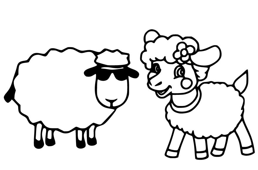 Schaf mit Sonnenbrille von Sheep