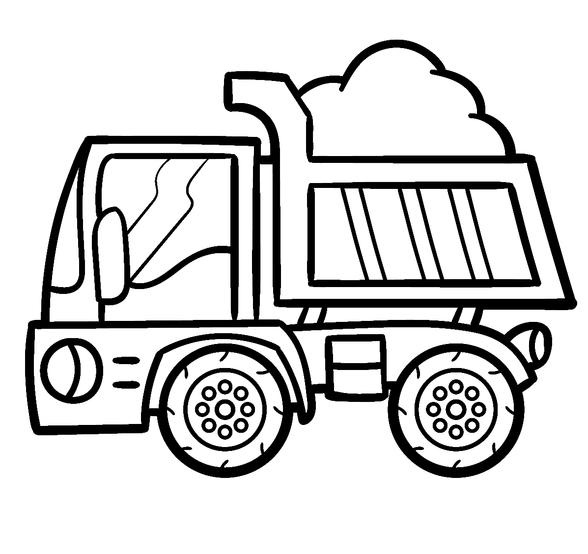 Simple Dump Truck Coloring Pages