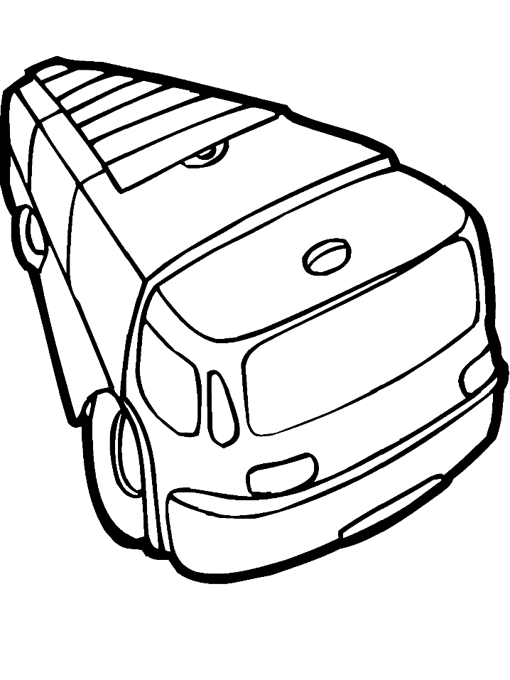 Simple Fire Truck Coloring Pages