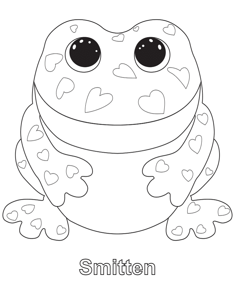 Smitten Beanie Boo Coloring Page
