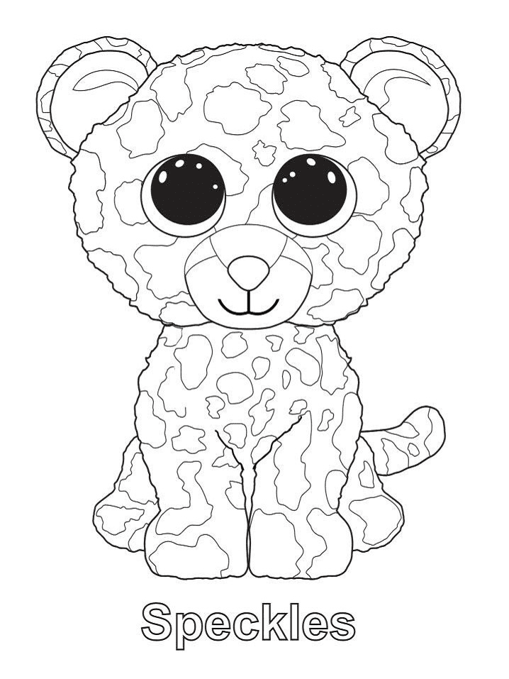 Speckles Beanie Boos Coloring Page