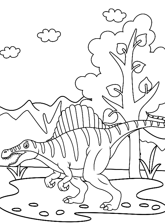 Spinosaurus for Kids Coloring Page