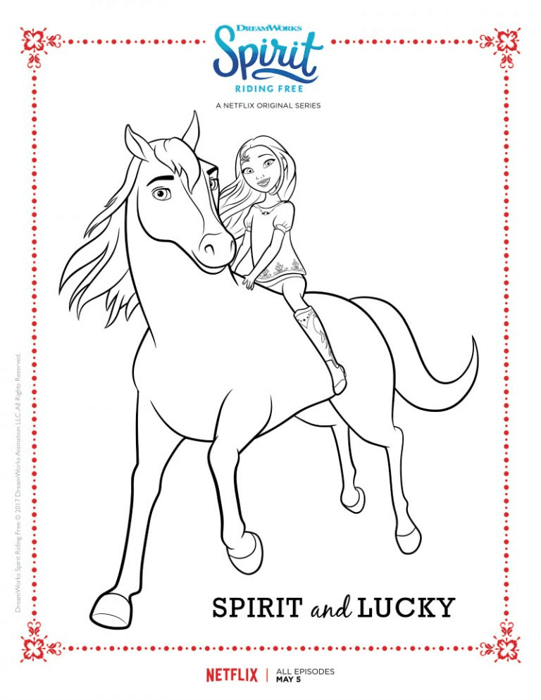 Spirit y Lucky de Spirit cabalgando libres