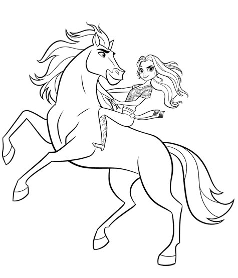 Spirit & Lucky Coloring Page