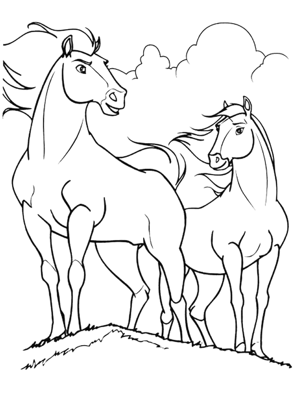 Spirit Riding Free Horse Coloring Pages