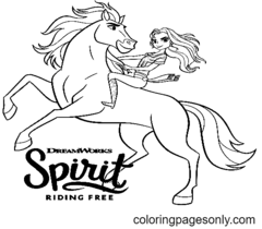 Páginas para colorir gratuitas do Spirit Riding
