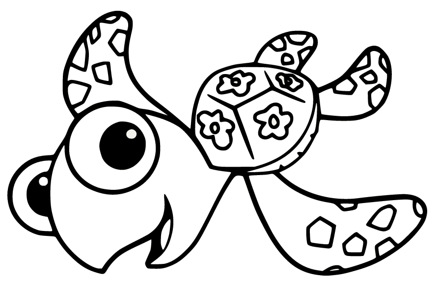 Squirt Swimming Coloring Page
