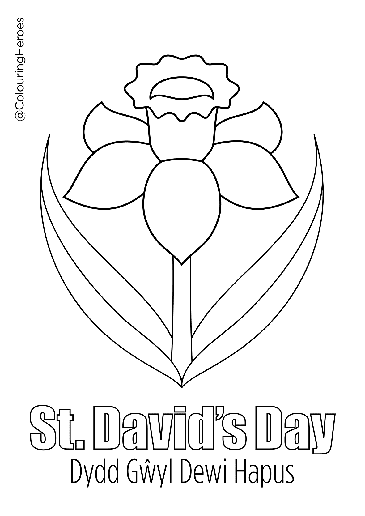 St Davids Day Coloring Page